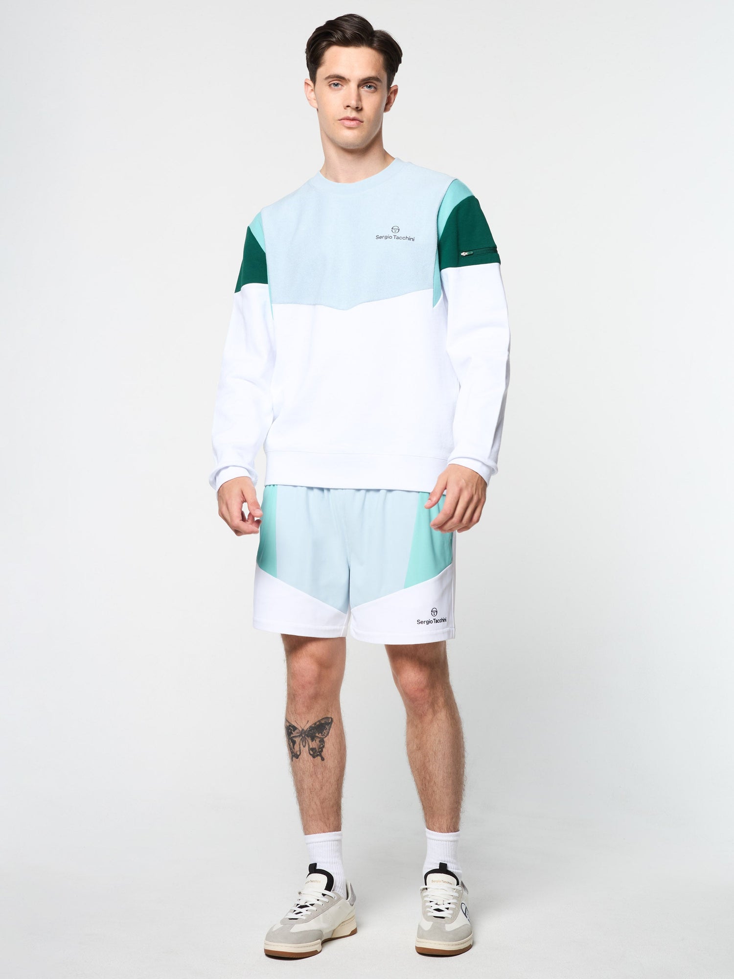 Men | Angolo Crewneck Sweatshirt | Brilliant White