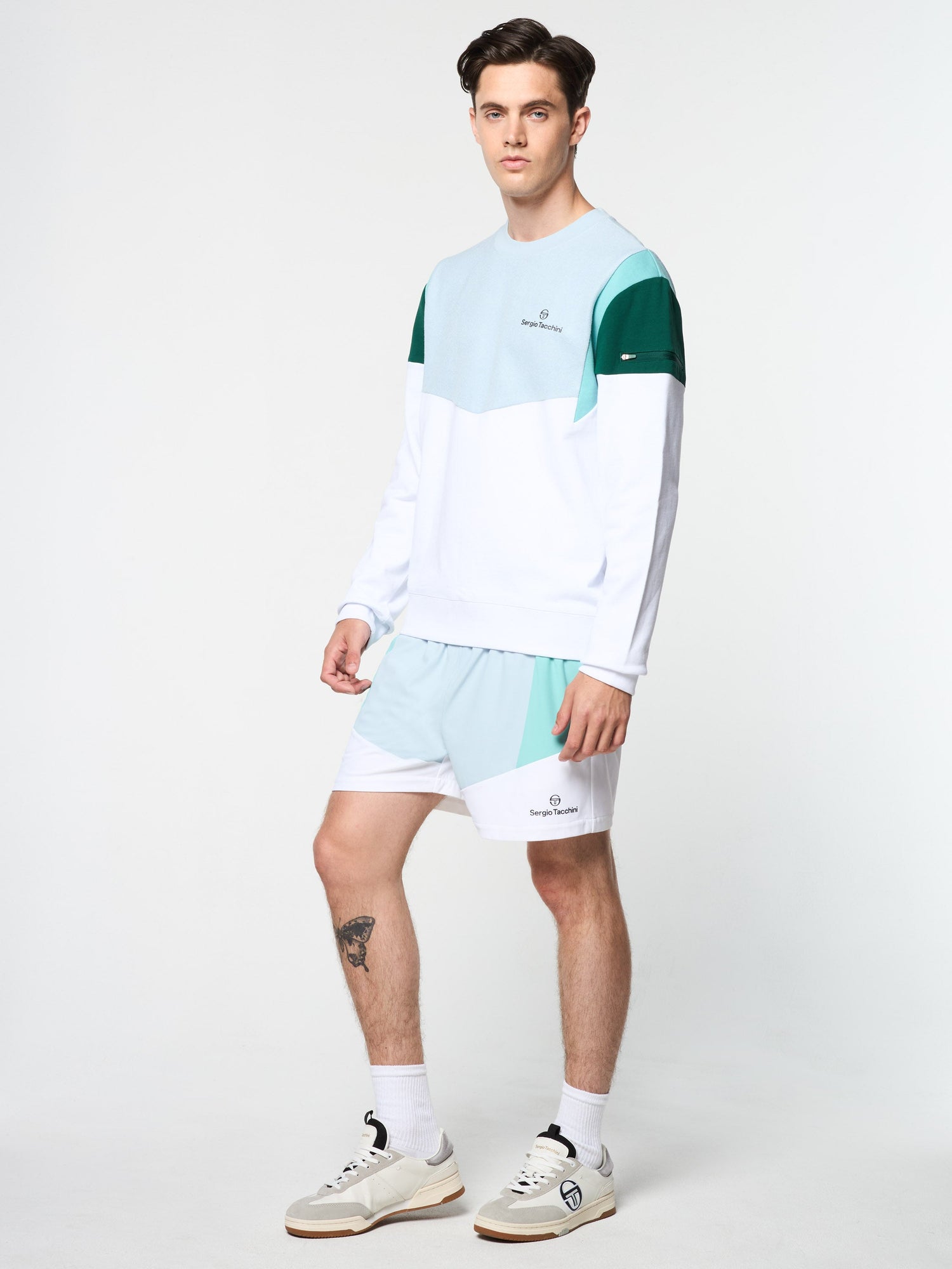 Men | Angolo Crewneck Sweatshirt | Brilliant White