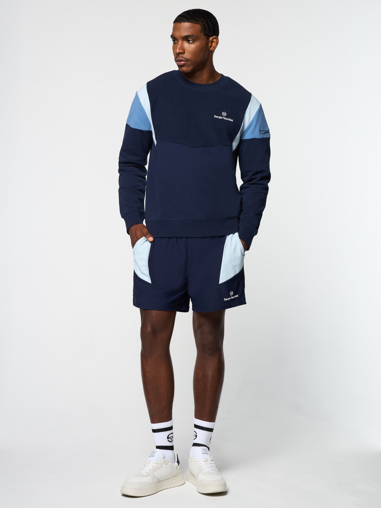 Men | Angolo Crewneck Sweatshirt | Maritime Blue