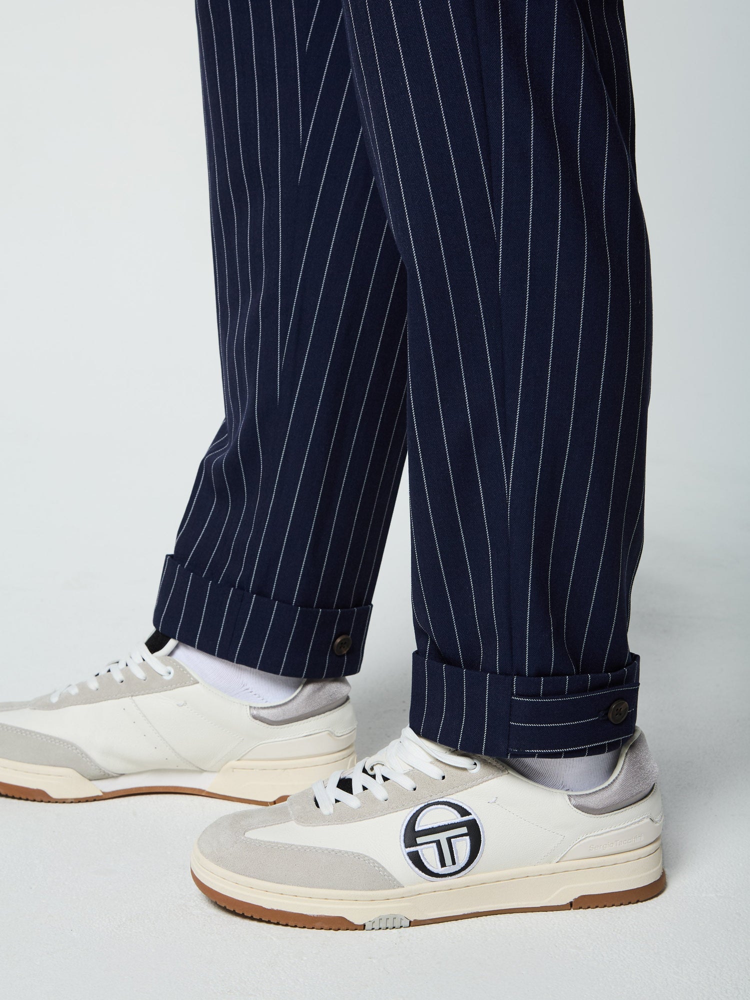 Men | Gessato Suiting Track Pant | Maritime Blue
