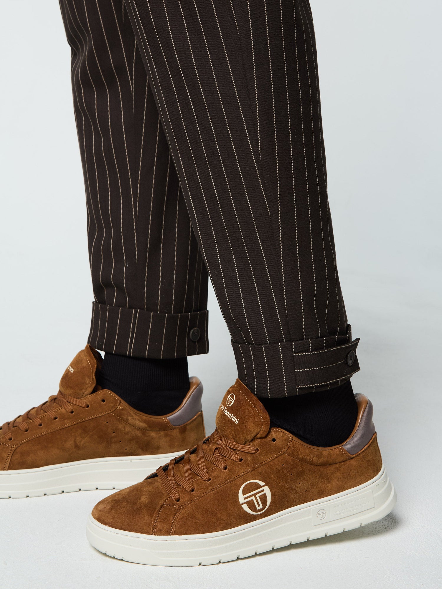 Men | Gessato Suiting Track Pant | Java