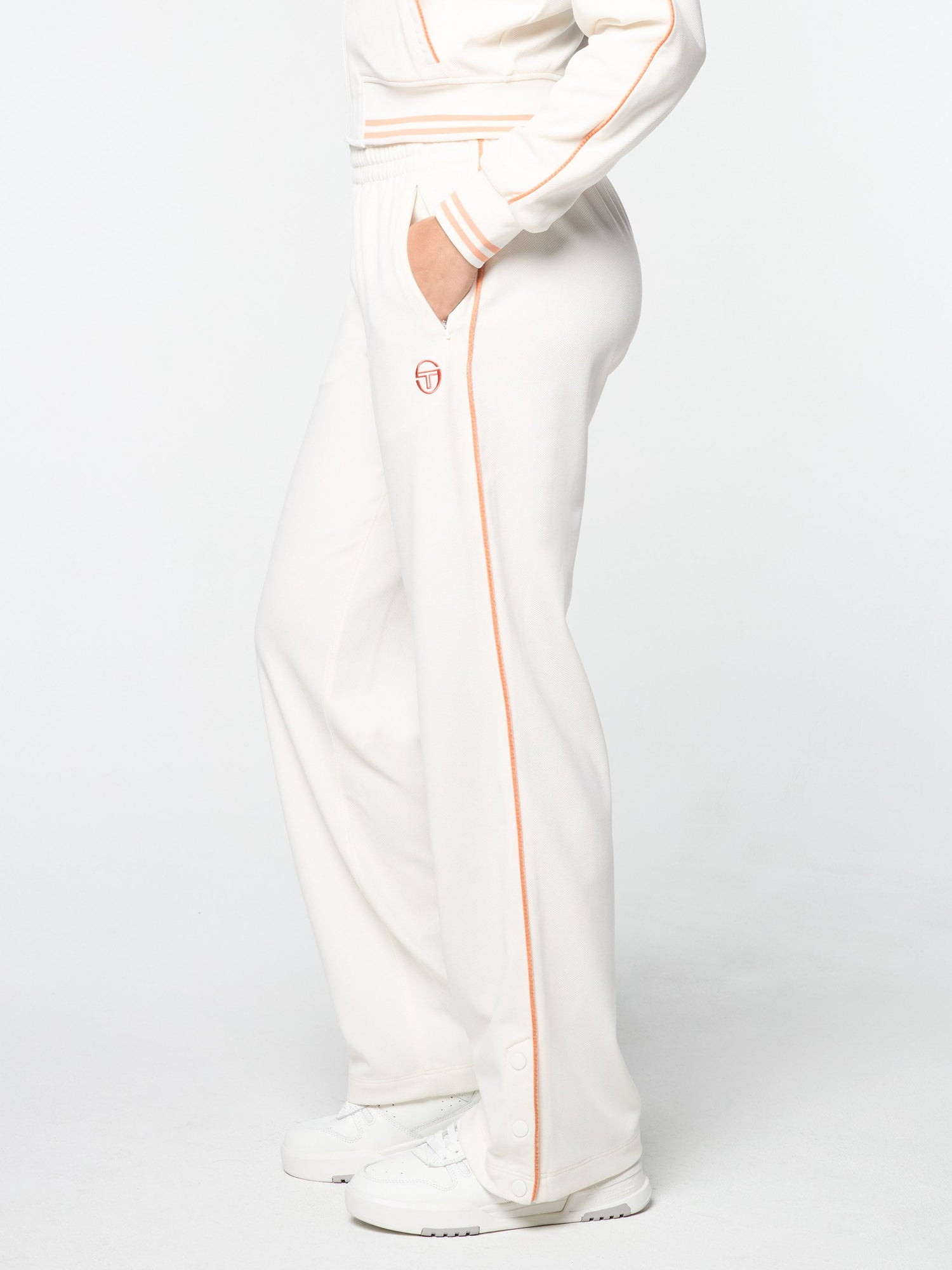 Women | Pavia Twill Track Pant | Gardenia