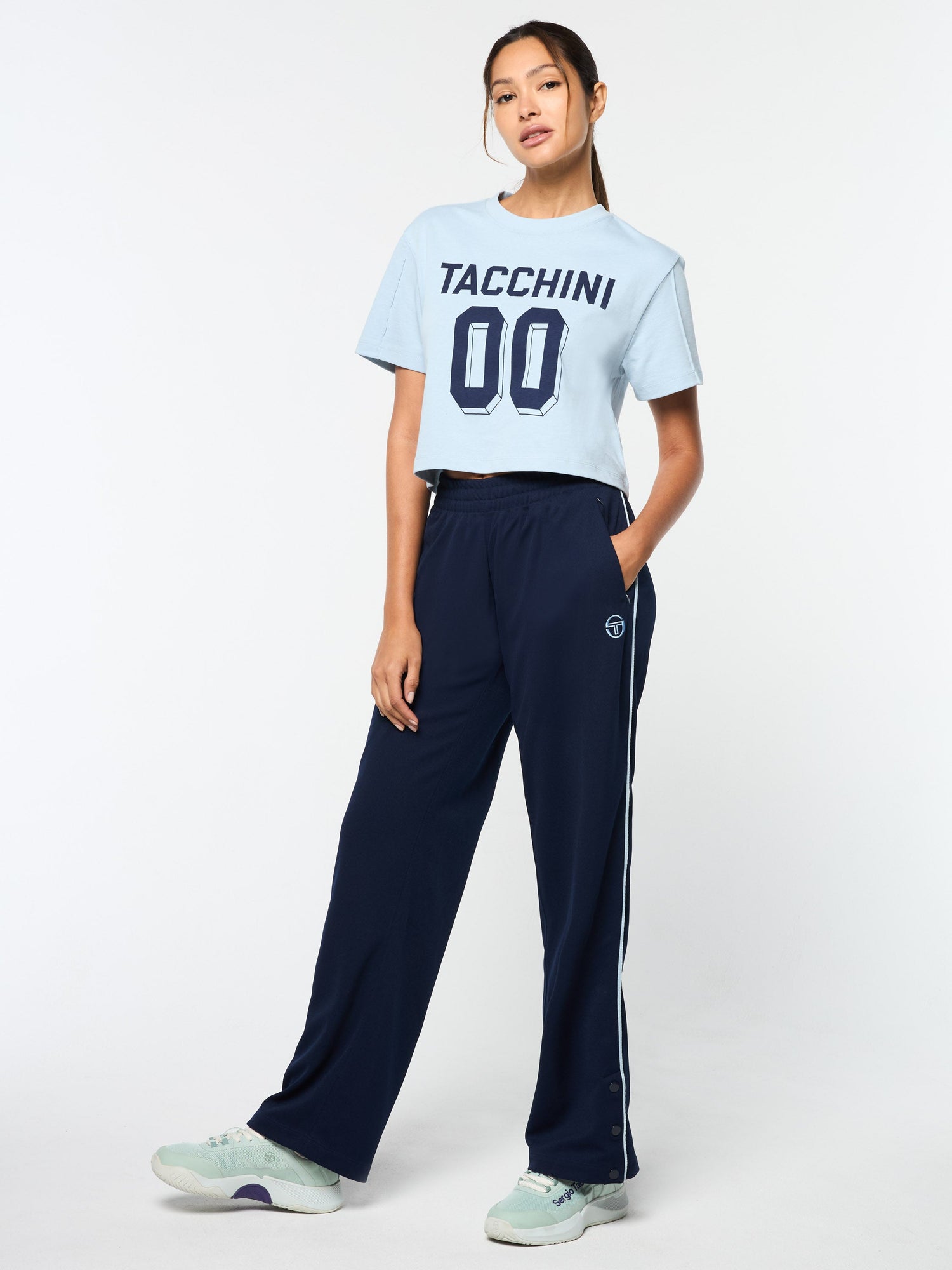 Women | Pavia Twill Track Pant | Maritime Blue