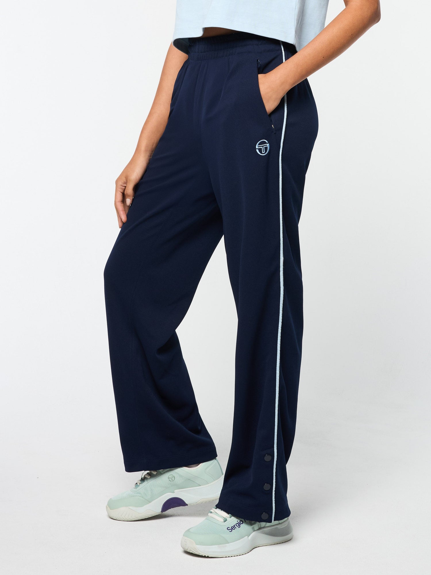 Women | Pavia Twill Track Pant | Maritime Blue