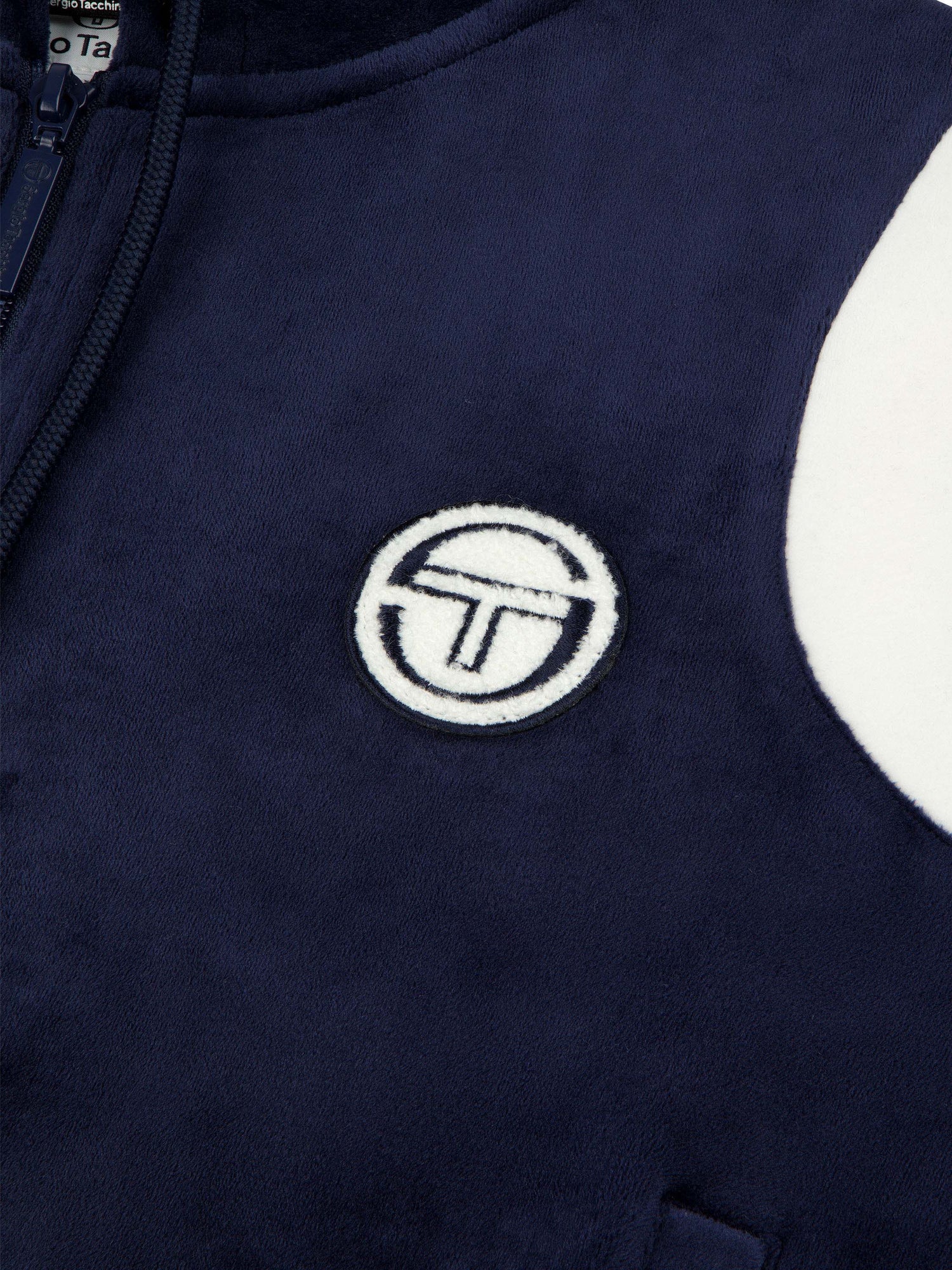 Women | Veneto Velour Zip-Up Hoodie | Maritime Blue