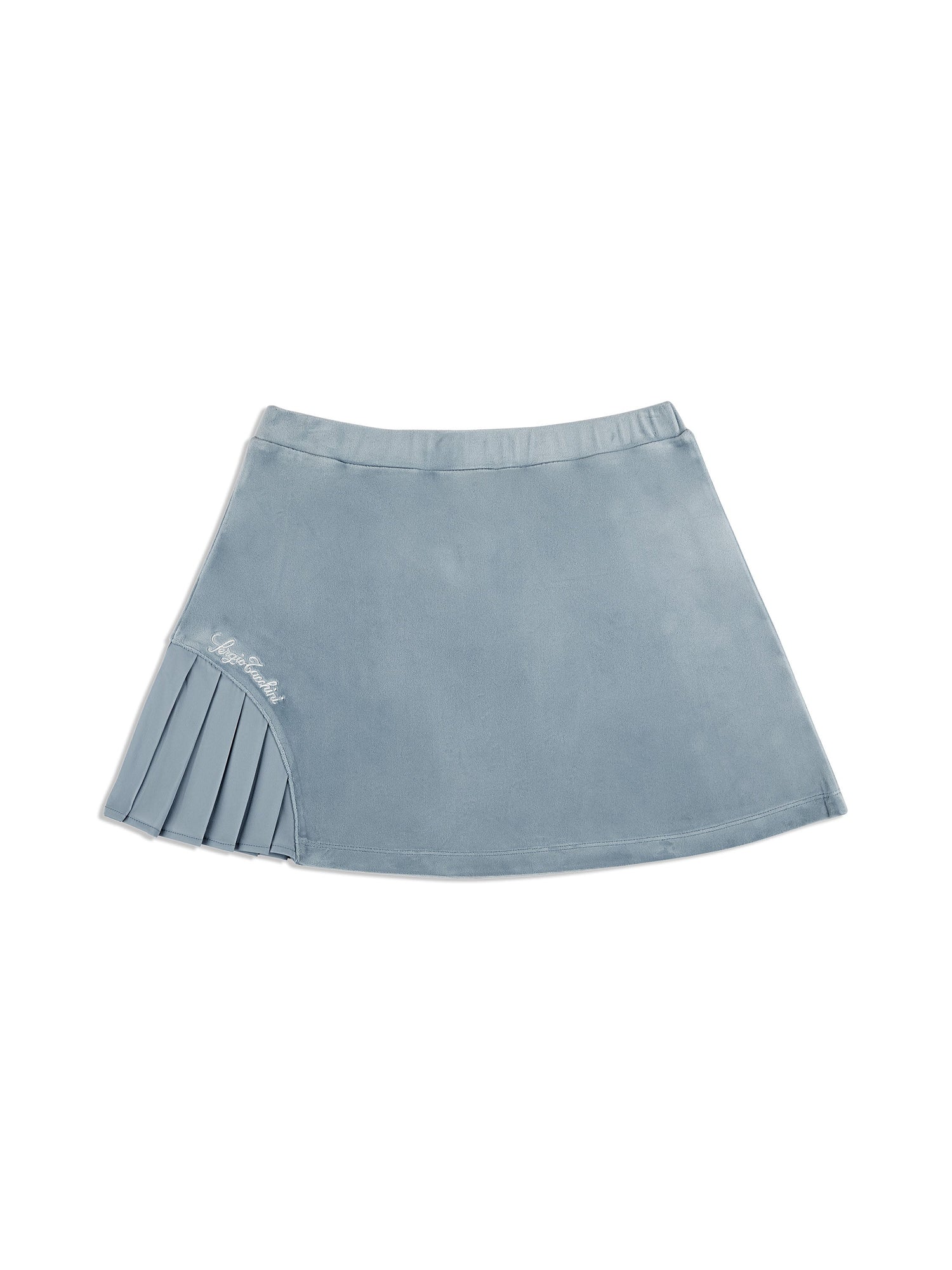 Women | Veneto Velour Mini Skirt | Celestial Blue