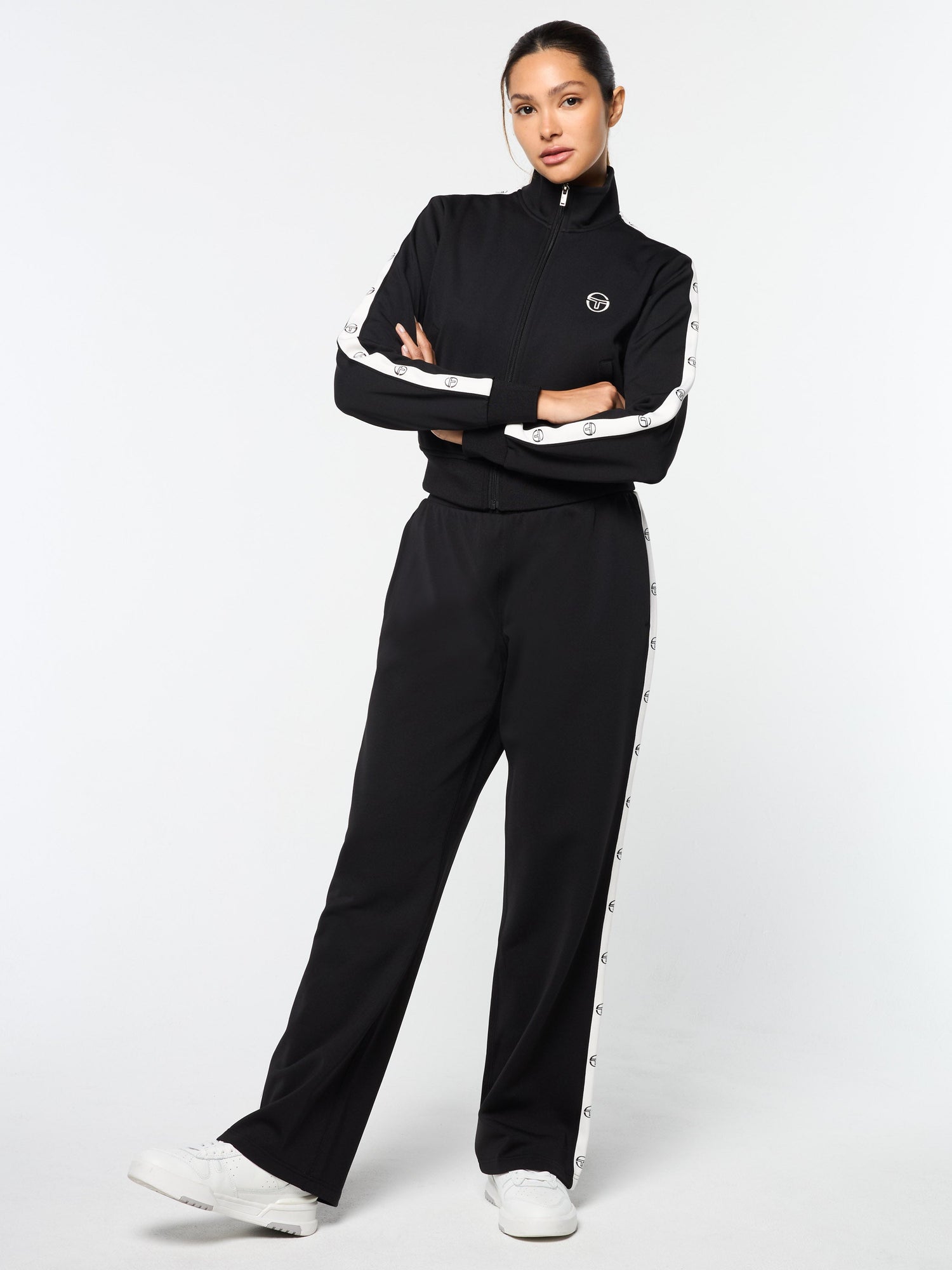 Women | Ardea Cropped Track Jacket | Black Beauty