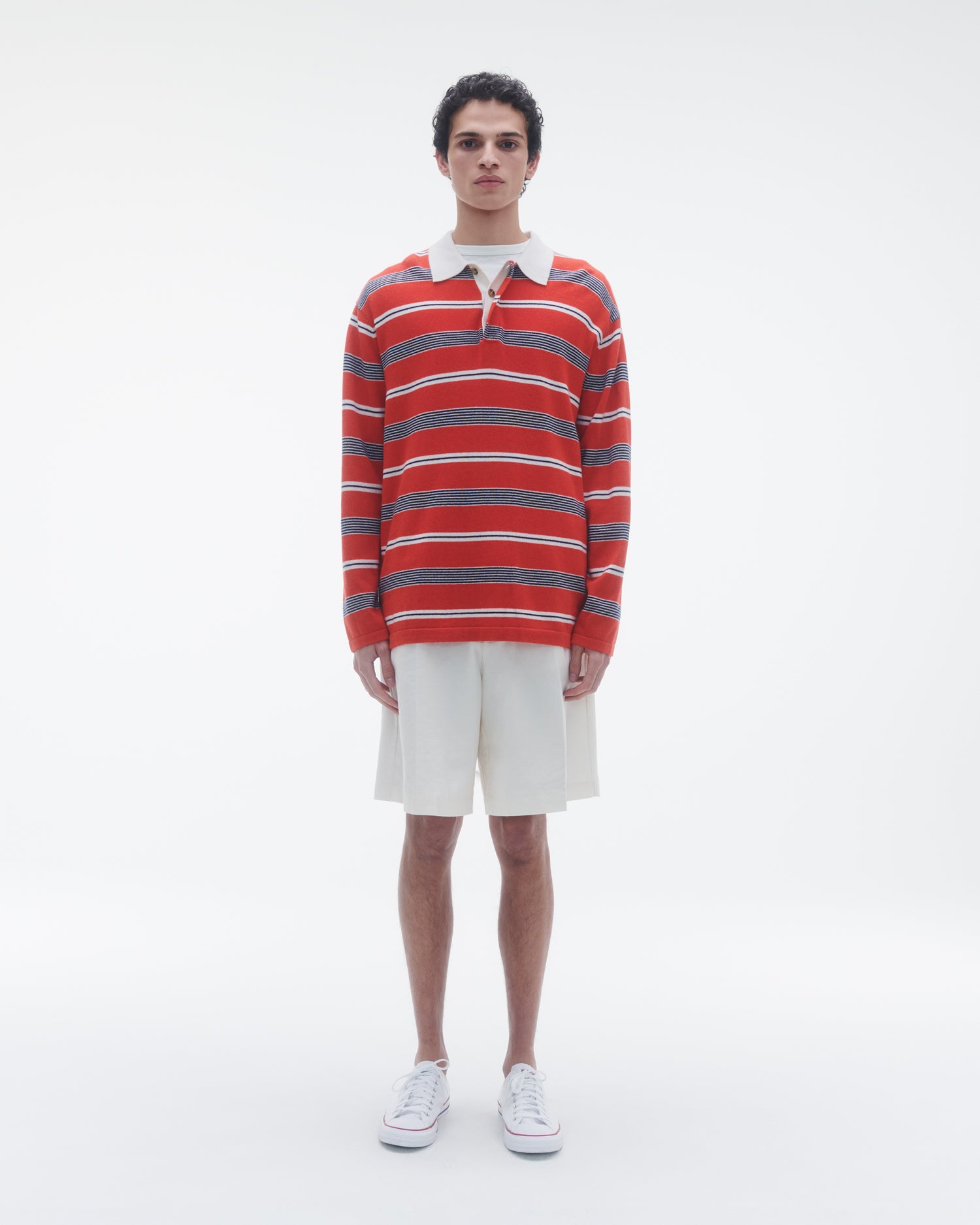 Unisex | Striped Rugby | Cherry Combo