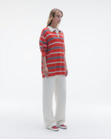 Unisex | Striped Rugby | Cherry Combo