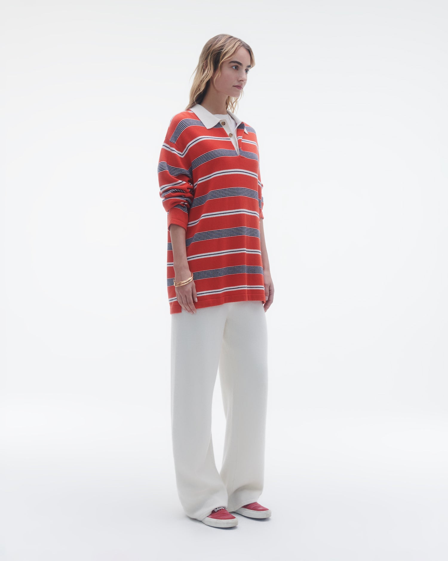 Unisex | Striped Rugby | Cherry Combo