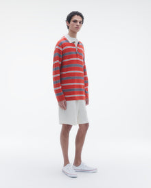 Unisex | Striped Rugby | Cherry Combo