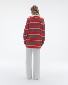 Unisex | Striped Rugby | Cherry Combo