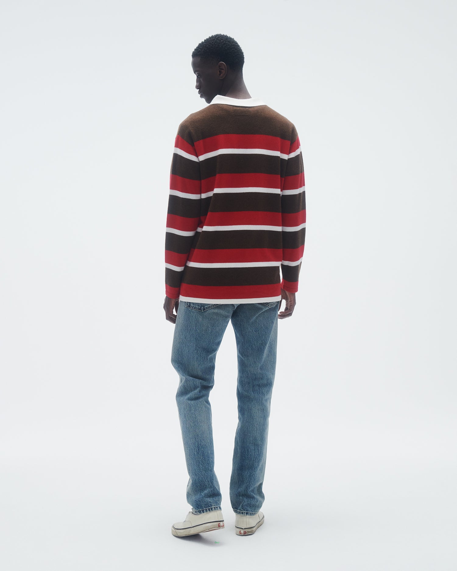 Unisex | Striped Rugby | Chestnut/True Red Stripe