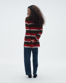 Unisex | Striped Rugby | Chestnut/True Red Stripe