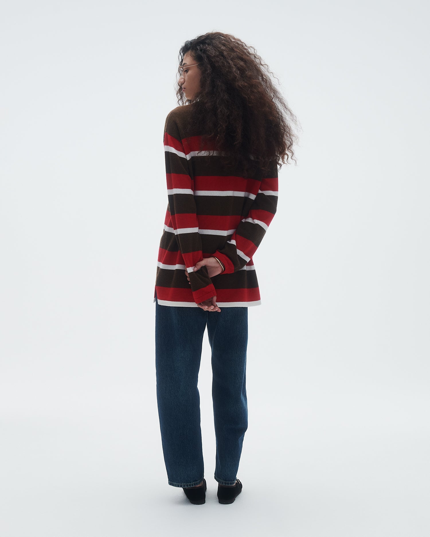 Unisex | Striped Rugby | Chestnut/True Red Stripe
