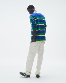 Unisex | Striped Rugby | Cobalt/Rainforest Stripe