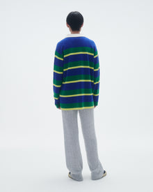 Unisex | Striped Rugby | Cobalt/Rainforest Stripe