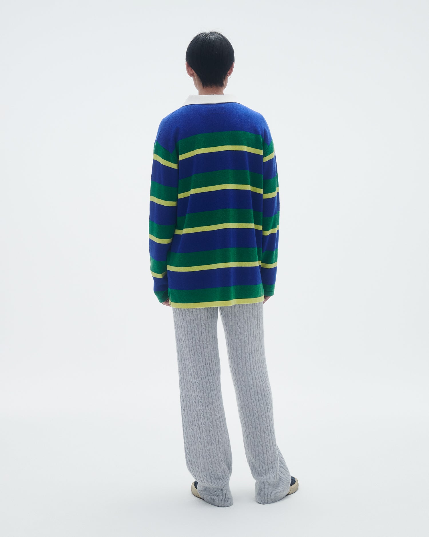 Unisex | Striped Rugby | Cobalt/Rainforest Stripe