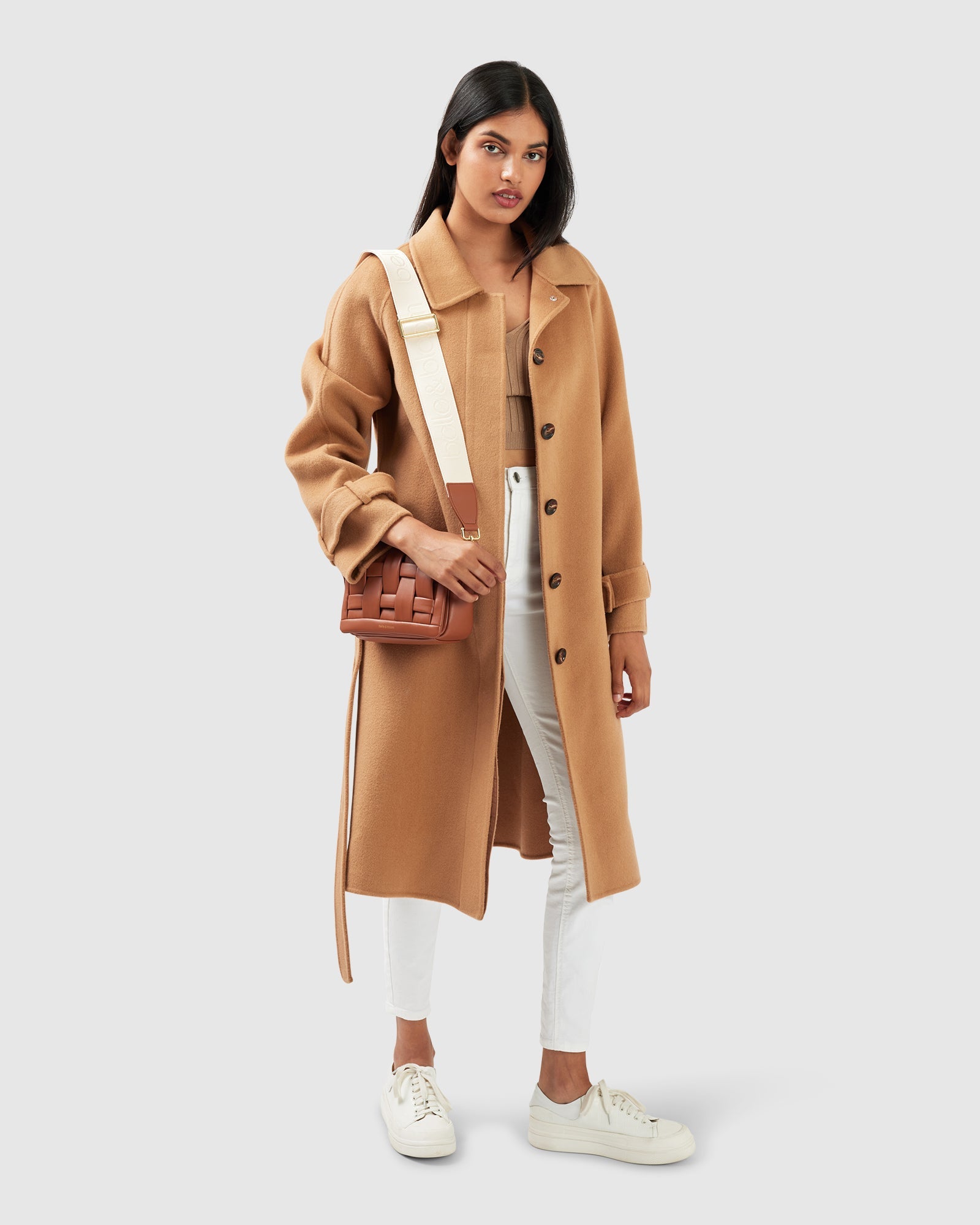 Women | Shore To Shore Belted Wool Coat | Camel