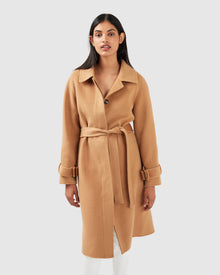 Women | Shore To Shore Belted Wool Coat | Camel