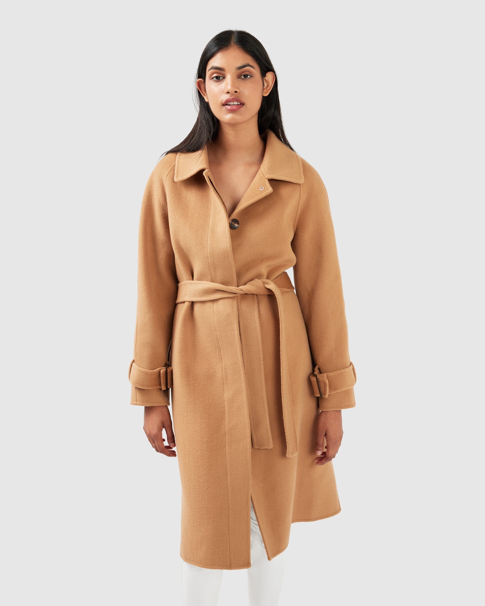 Women | Shore To Shore Belted Wool Coat | Camel