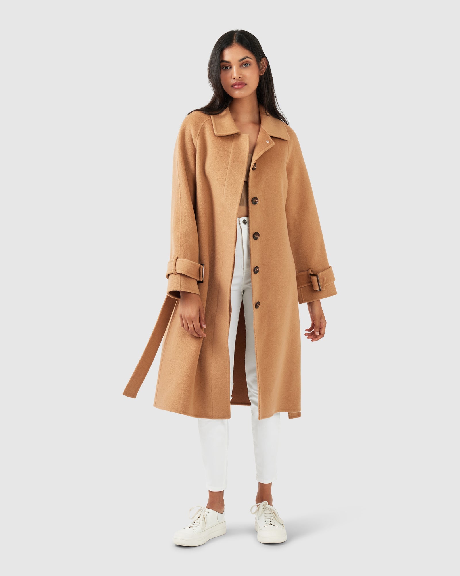 Women | Shore To Shore Belted Wool Coat | Camel