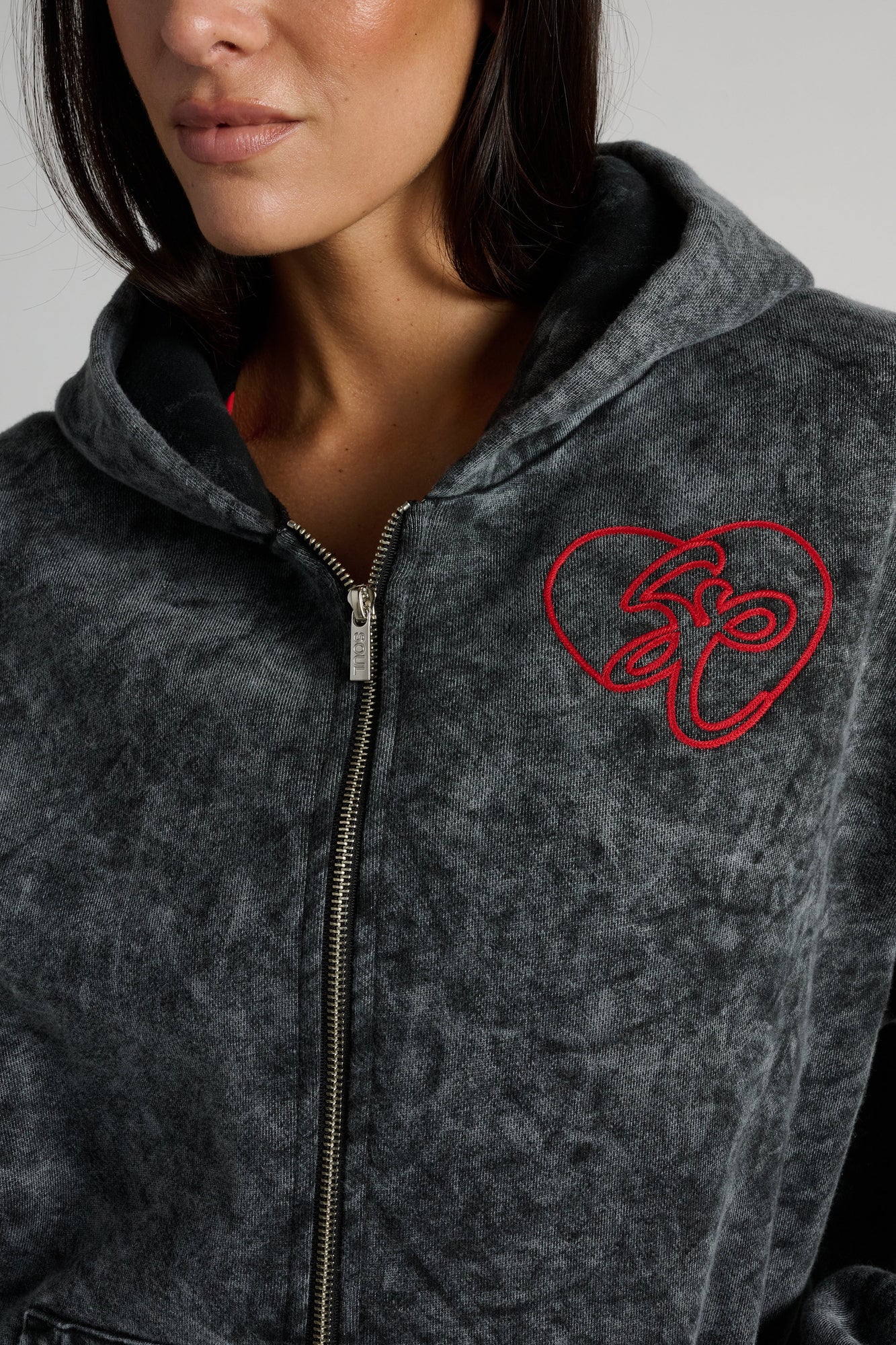 Soul by SoulCycle | Rae Hoodie | Mineral Wash Black