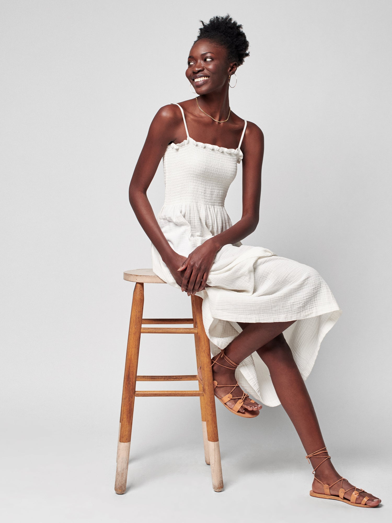 Womens | Dream Cotton Gauze Lakeview Dress | White