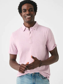 Movement Short Sleeve Polo - Lavender Melange