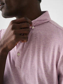 Movement Short Sleeve Polo - Lavender Melange