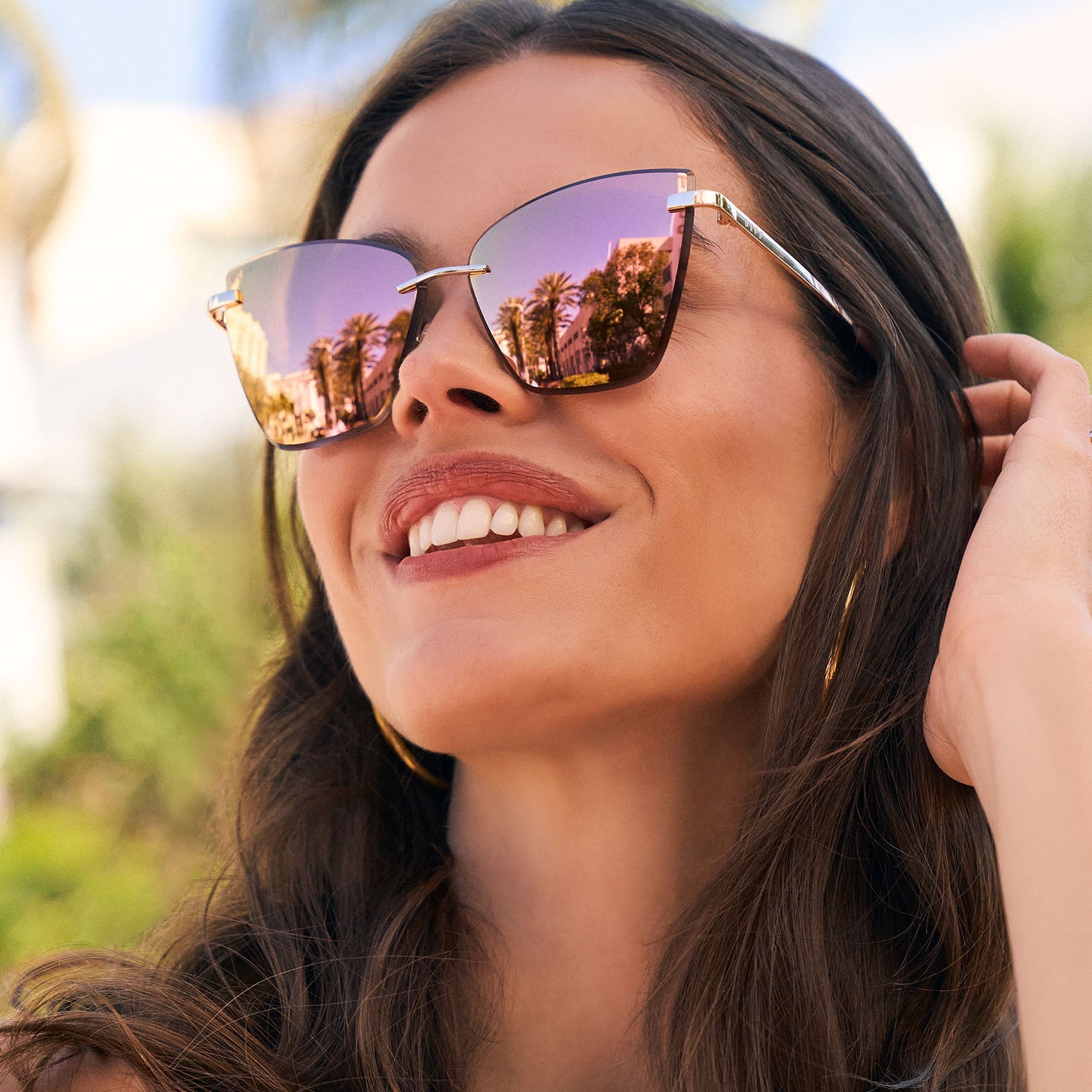 Womens | Becky V Sunglasses | Gold | Peach Lenses