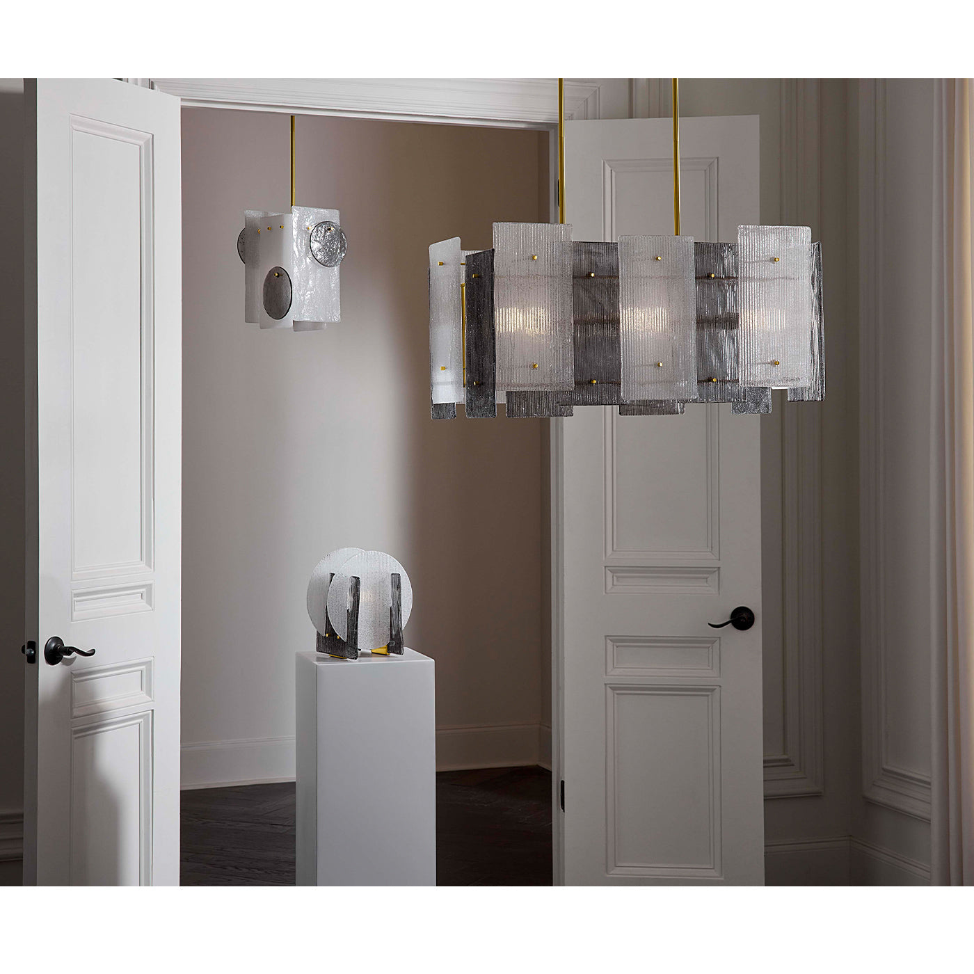 Rialto Chandelier | Smoke/White