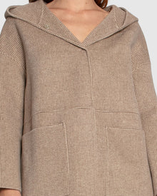 Women | Sunday Morning Wool Blend Hooded Coat | Beige