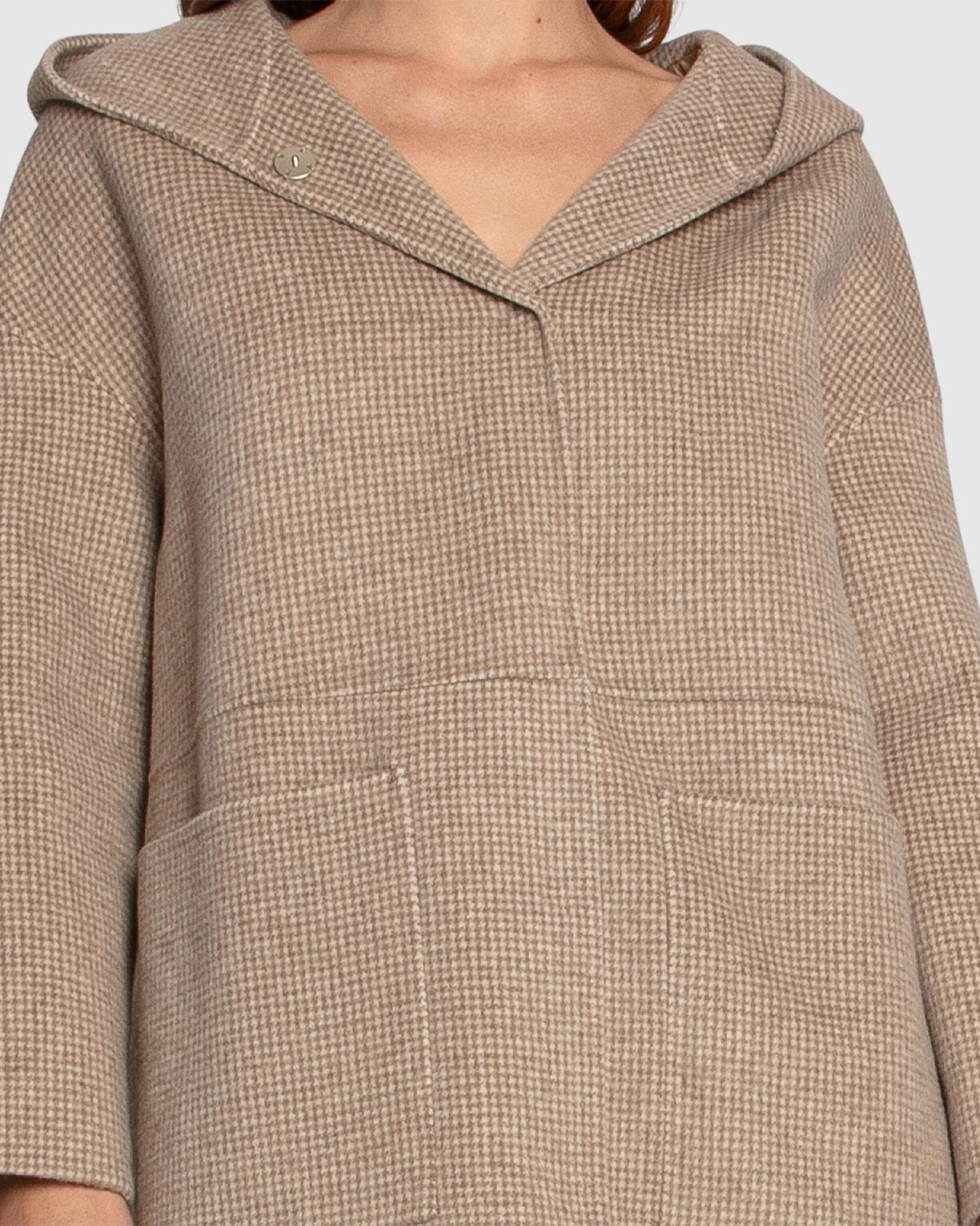 Women | Sunday Morning Wool Blend Hooded Coat | Beige