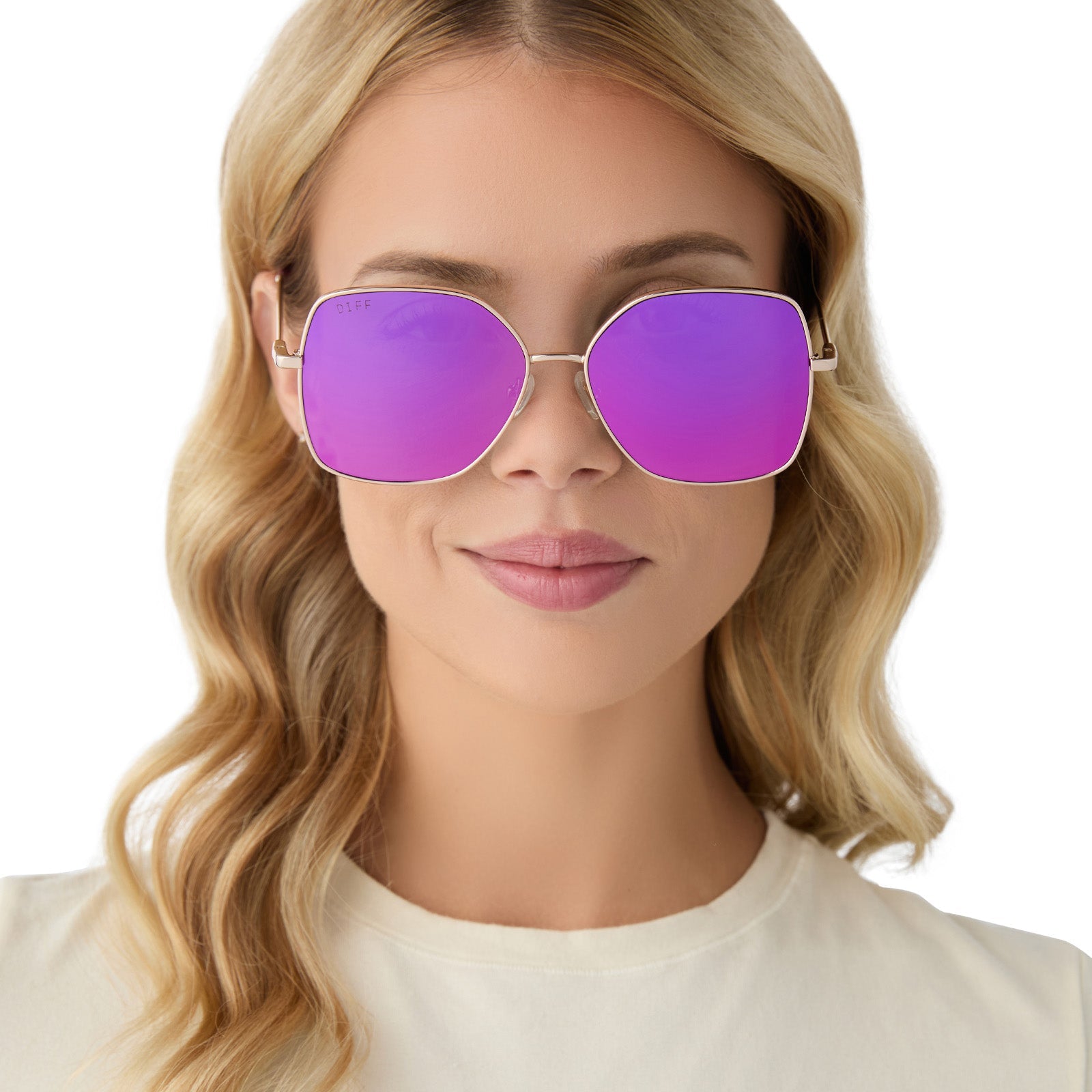 Womens | Iris Sunglasses | Gold | Pink Rush Lenses
