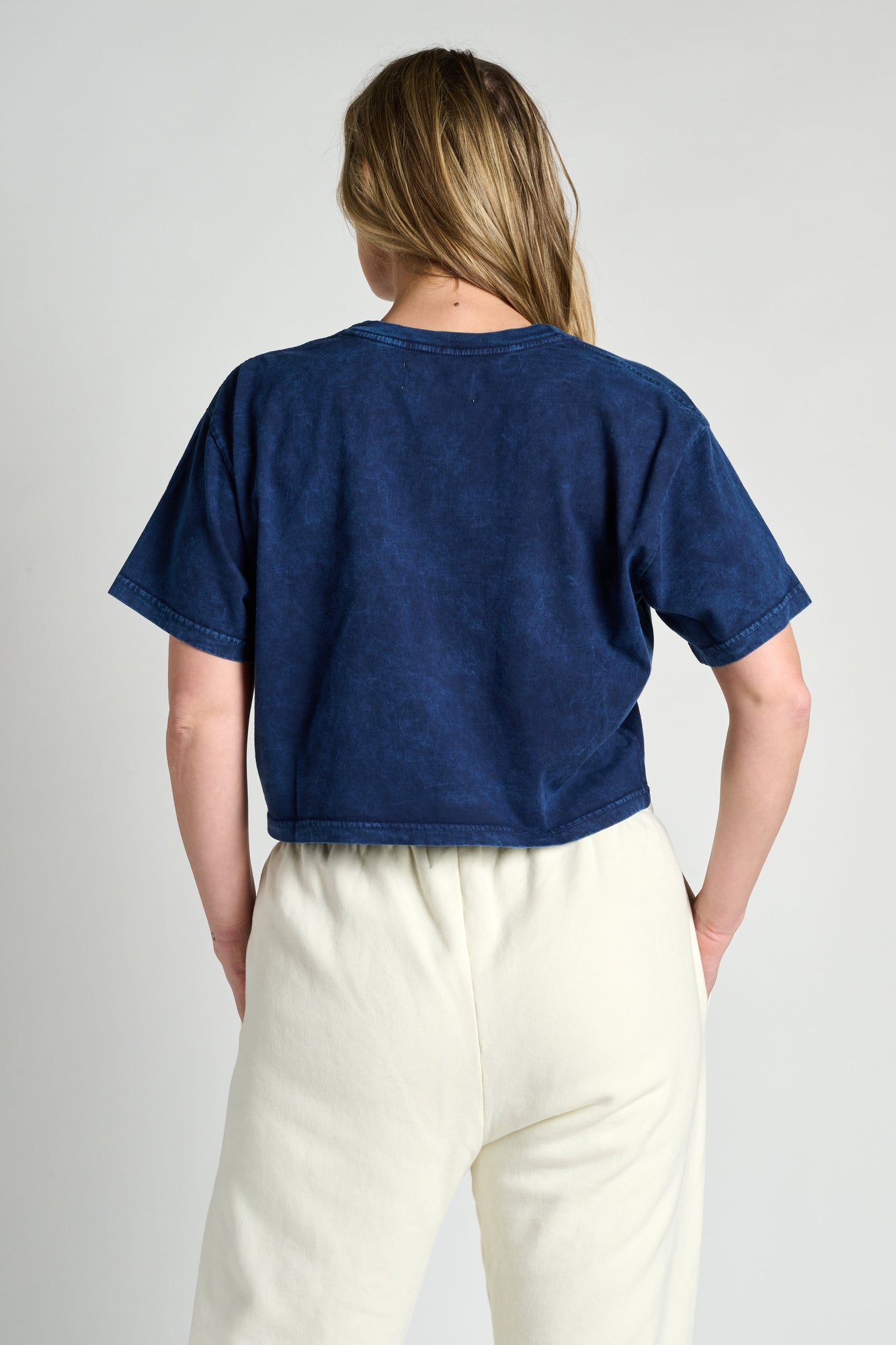 Soul by SoulCycle | Peyton Tee Mineral Wash | Navy