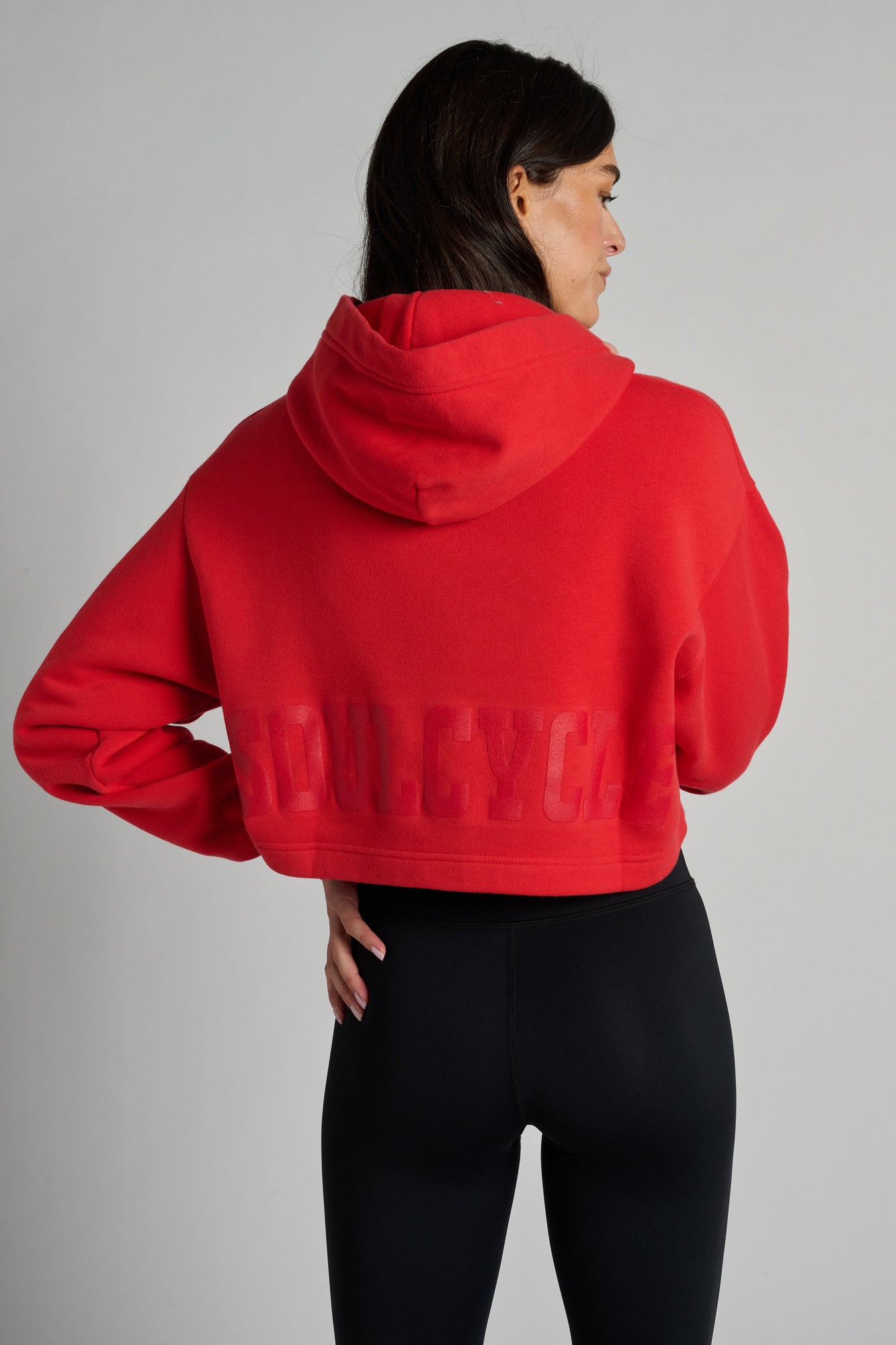 Soul by SoulCycle | Harper Cropped Hoodie | Mars Red