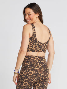 Women | Varley | Form Elsie Bra | Cocoa Block Floral