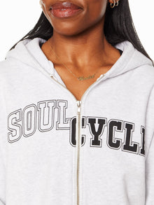 Marissa Cropped Zip Up Hoodie | Heather Grey