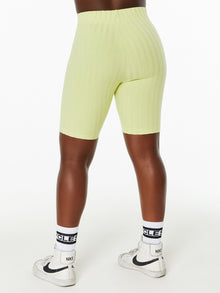 Women | Good American | Wide Rib Biker Short Key Lime | Lime