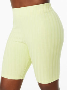Women | Good American | Wide Rib Biker Short Key Lime | Lime