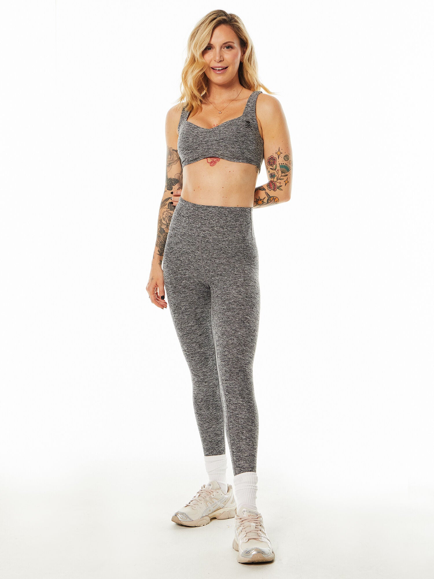 Year of Ours | Sculpt Stretch High Legging | Heather Grey