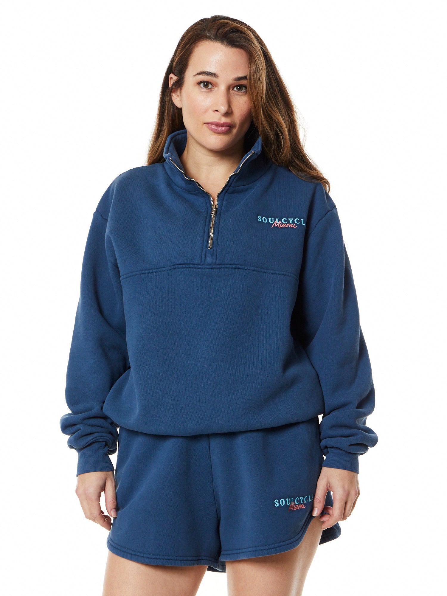 Katie 1/4 Zip Sweatshirt 'SOULCYCLE Miami' | Navy