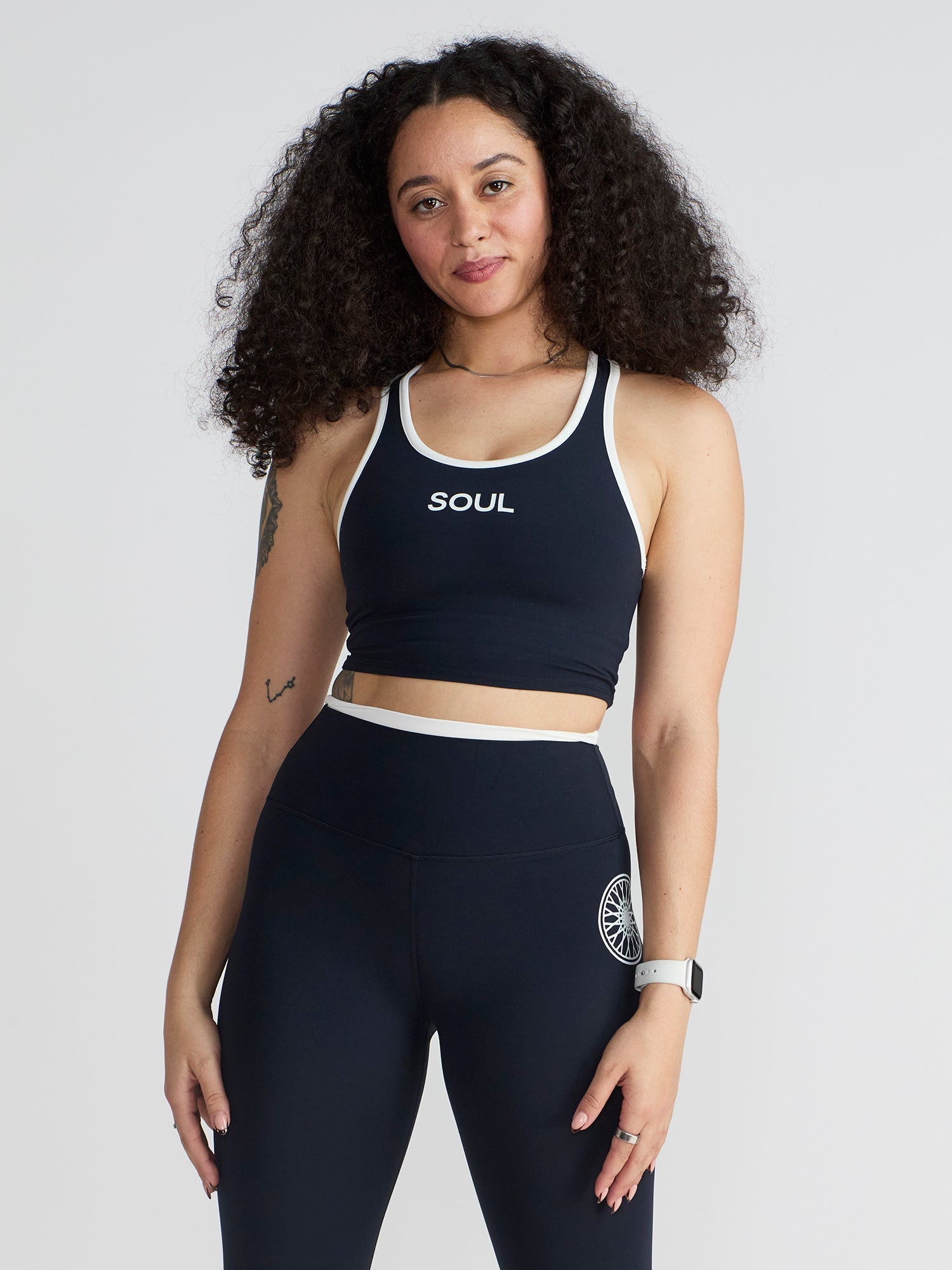 Women | SPLITS59 | Amber Airweight Bralette | Blue/White