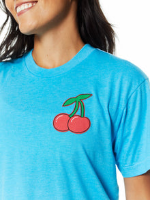 Aviator Nation | Crop Boyfriend T-Shirt | Sky Blue