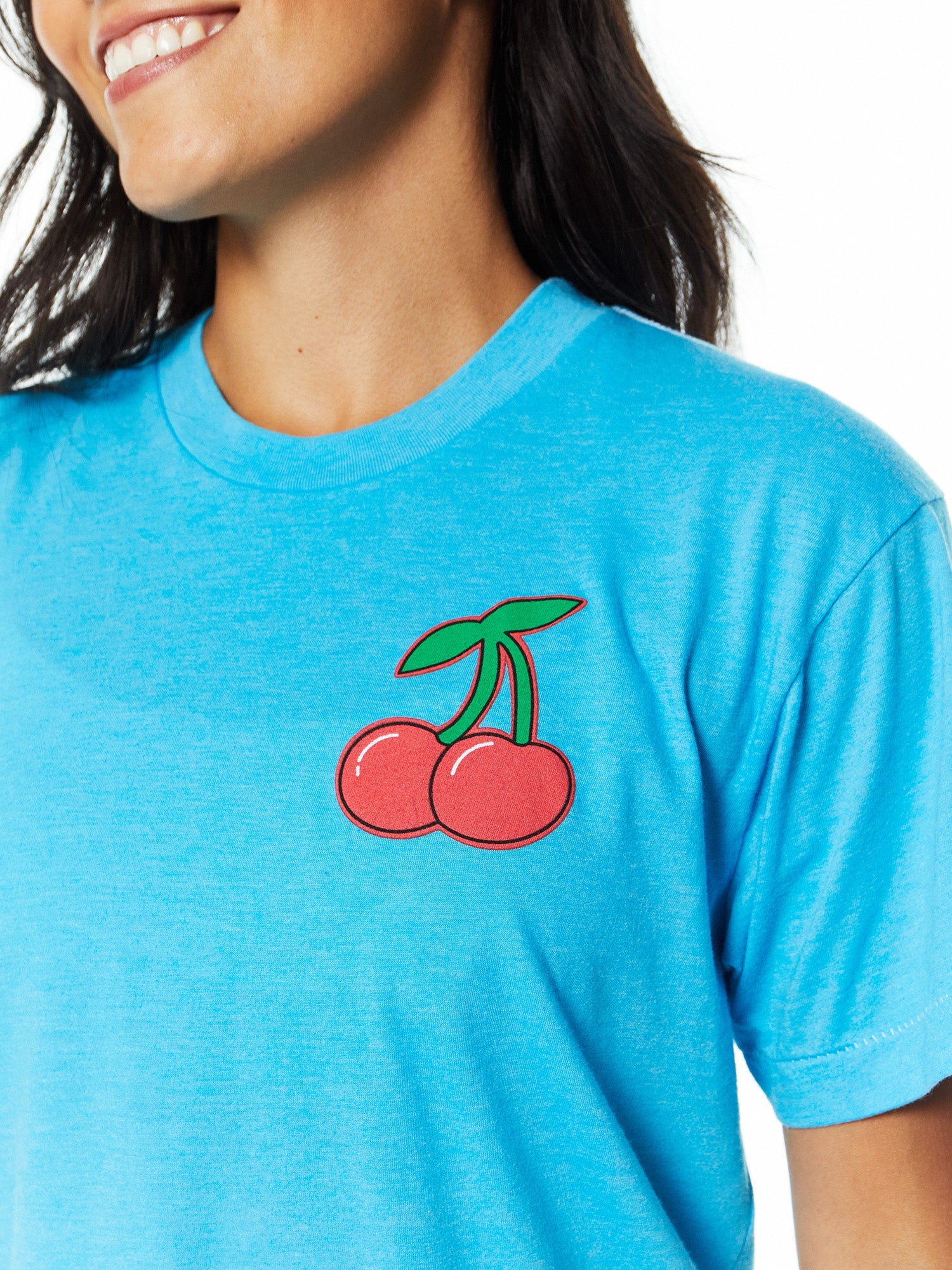 Aviator Nation | Crop Boyfriend T-Shirt | Sky Blue