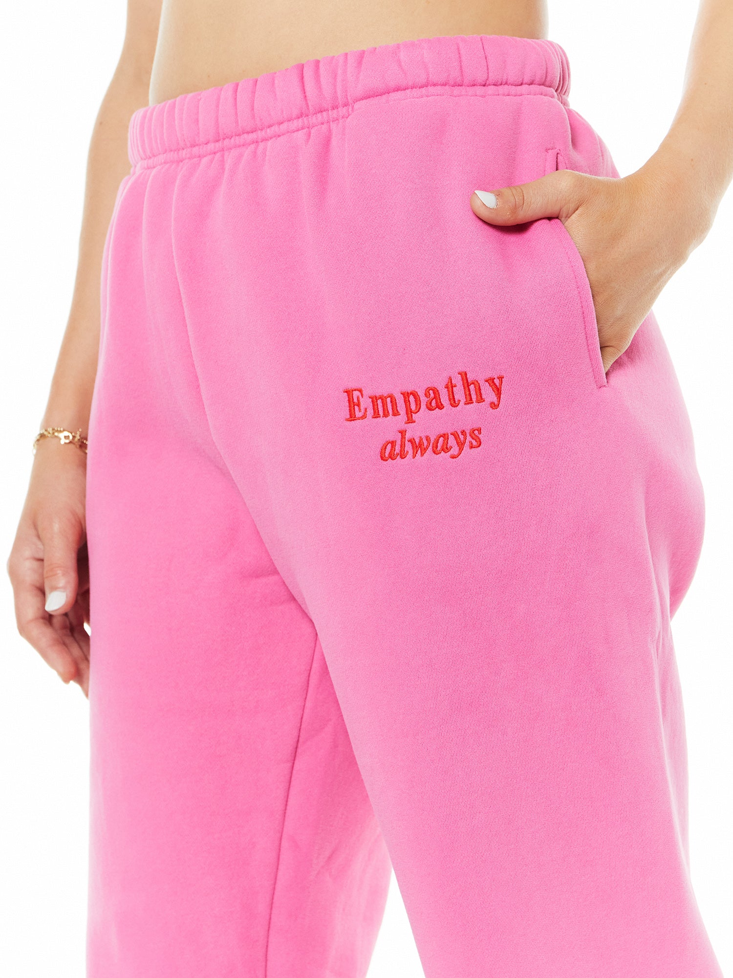 The Mayfair Group LLC | Empathy Always Sweatpants - I | Pink