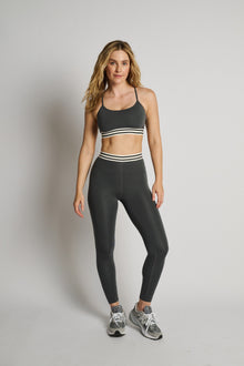 Women | SPLITS59 | Bailey High Waist Active Rib 7/8 | Heather Grey