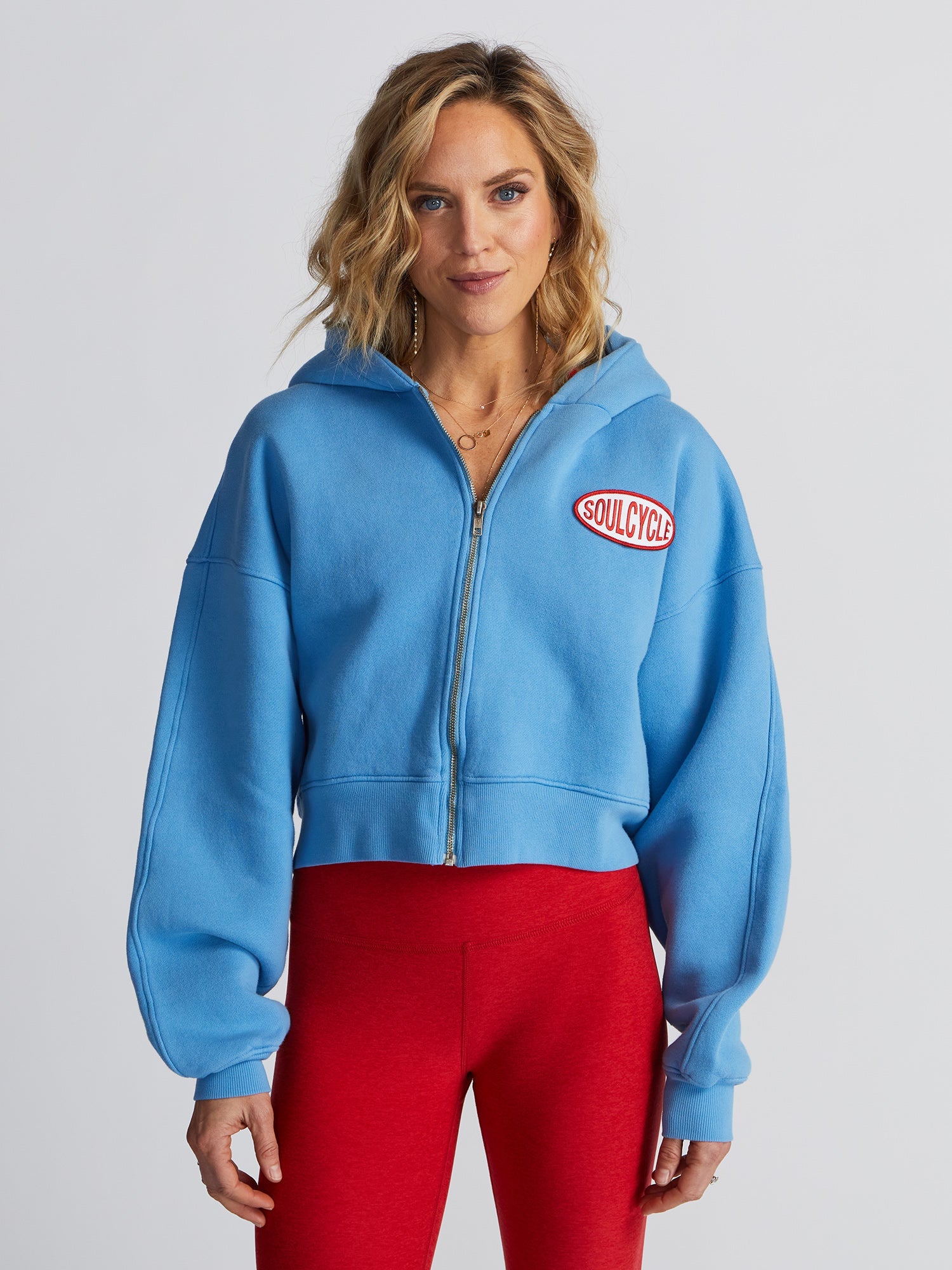 Women | Soul by SoulCycle | Marissa Blue Crop Zip | Blue