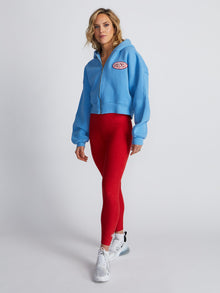 Women | Soul by SoulCycle | Marissa Blue Crop Zip | Blue
